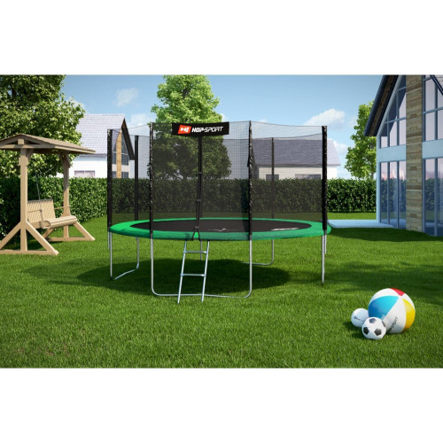 Батут  Hop-Sport 12FT 366 см green із зовнішньою сіткою - фото №10